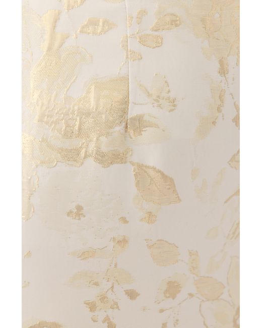 SAU LEE Natural Jackson Jacquard Gown