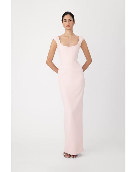 SAU LEE Pink Brooke Gown