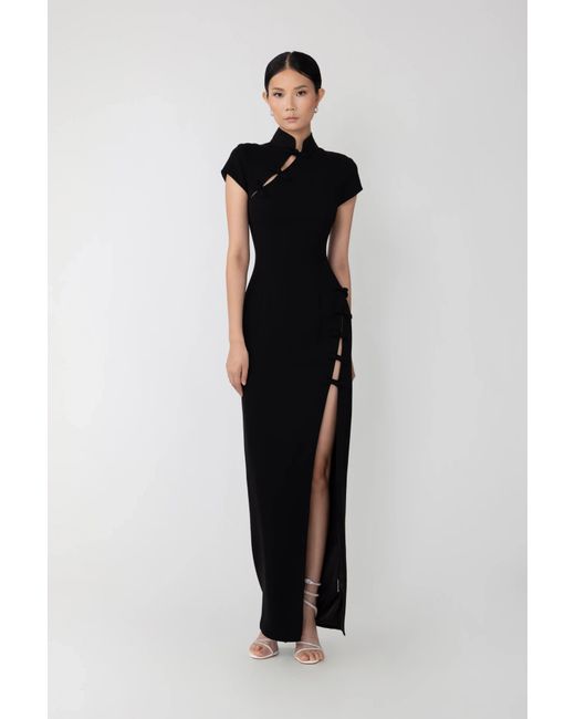 SAU LEE Black Isabella Maxi Dress