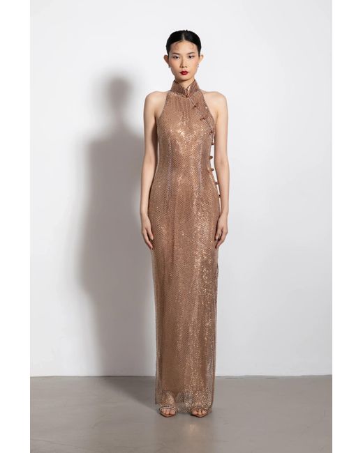 SAU LEE Multicolor Shao Crystal Dress