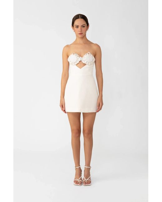 SAU LEE White Eve Mini Dress