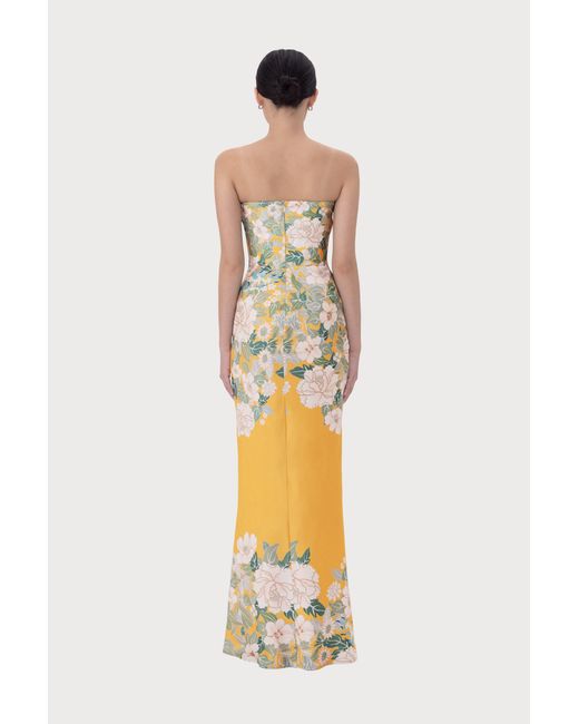 SAU LEE Brown Hesper Satin Dress