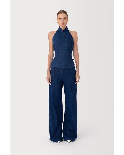 SAU LEE Blue Mason Denim Pant