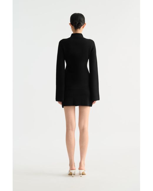 SAU LEE Black Otto Tang Cardigan