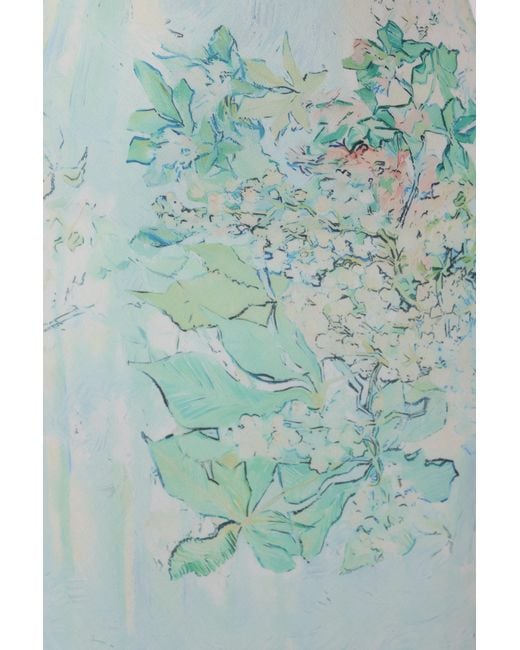 SAU LEE Blue Gillian Chiffon Dress