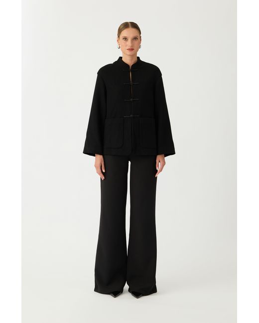SAU LEE Black Rowen Tang Coat