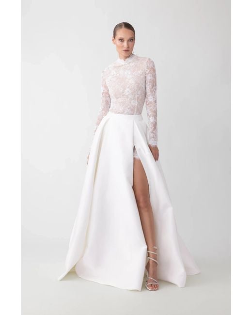 SAU LEE White Lucie Maxi Skirt