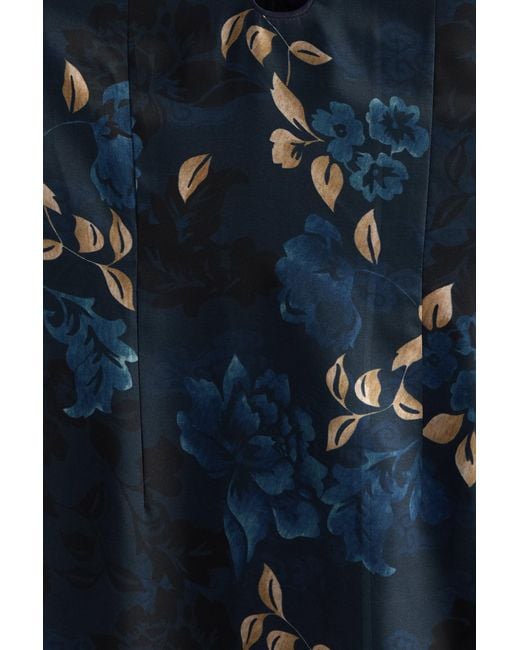 SAU LEE Blue Victoria Satin Dress