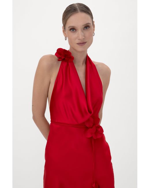 SAU LEE Red Isola Mini Dress