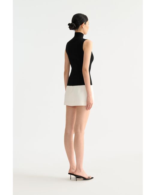 SAU LEE White Yara Knit Top