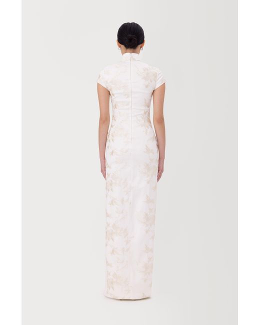SAU LEE Multicolor Isabella Embroidered Gown