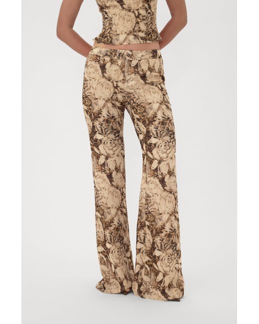 SAU LEE Natural Astrid Chiffon Pant