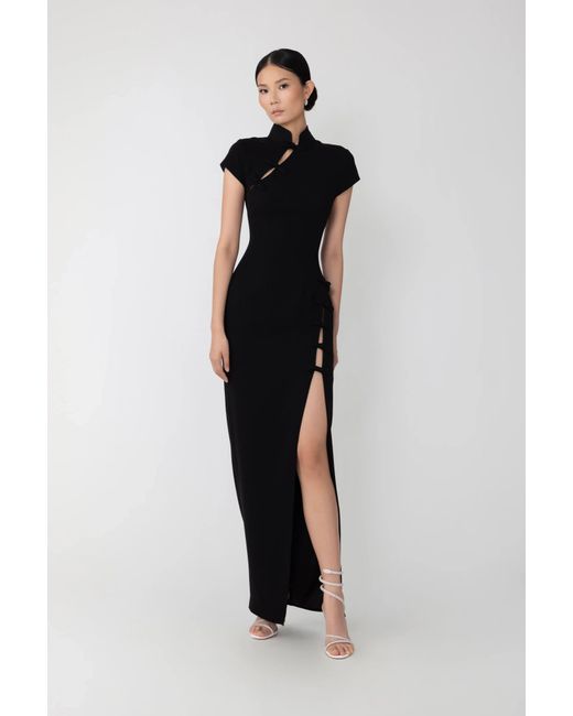 SAU LEE Black Isabella Maxi Dress