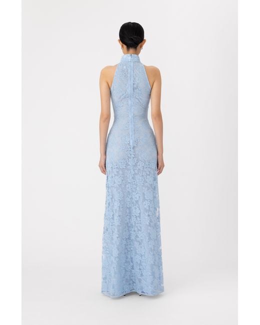 SAU LEE Blue Gillian Lace Dress