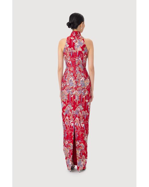 SAU LEE Jillian Embroidered Gown