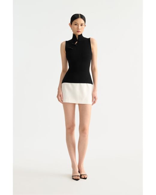 SAU LEE Black Rocco Skirt