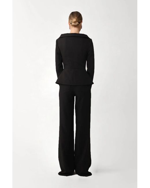 SAU LEE Black Niope Crepe Pant