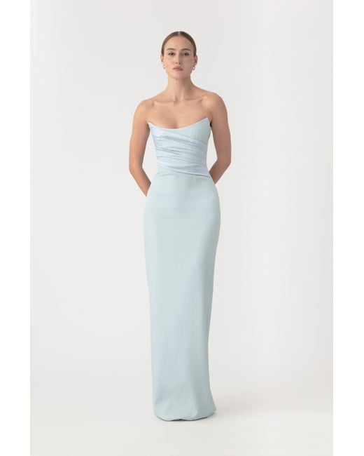 SAU LEE White Louisa Gown