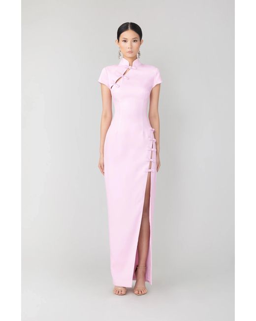 SAU LEE Pink Isabella Maxi Dress