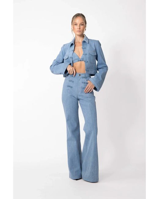 SAU LEE Blue Bambi Denim Jacket