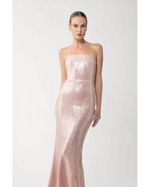 SAU LEE Pink Ciara Sequined Dress