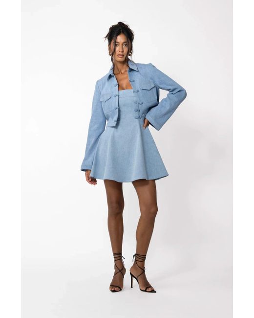 SAU LEE Blue Bambi Denim Jacket