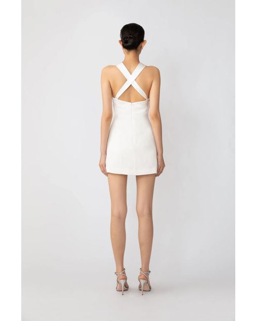 SAU LEE White Elsie Mini Dress