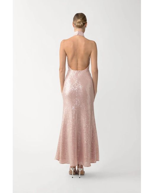 SAU LEE Pink Ophelia Sequined Dress