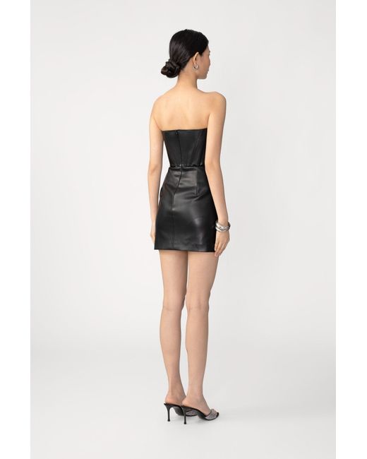 SAU LEE Black Jana Strapless Mini Dress