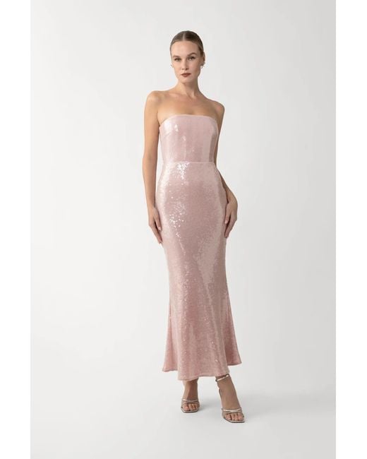 SAU LEE Pink Ciara Sequined Dress