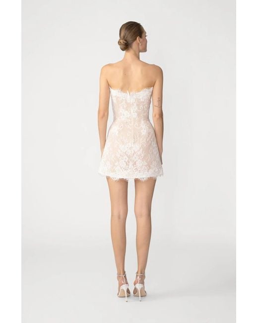 she and sky lace dress She + Sky Tiered Lace Maxi Skirt in Off White