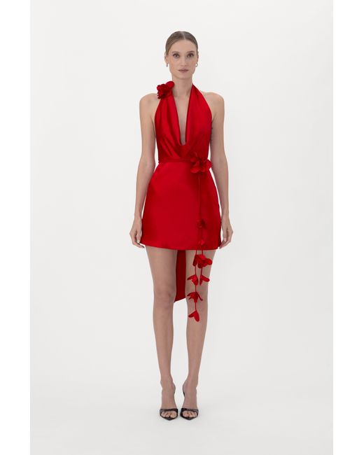 SAU LEE Red Isola Mini Dress