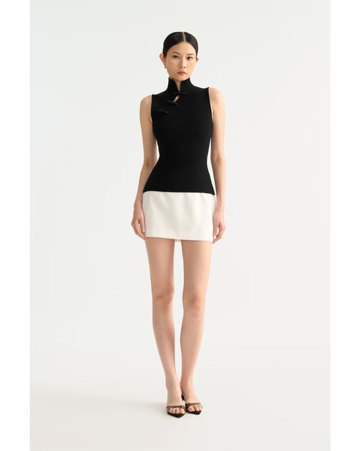 SAU LEE White Yara Knit Top