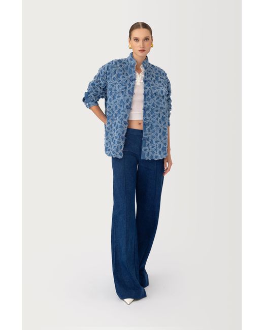 SAU LEE Blue Enzo Tang Jacket