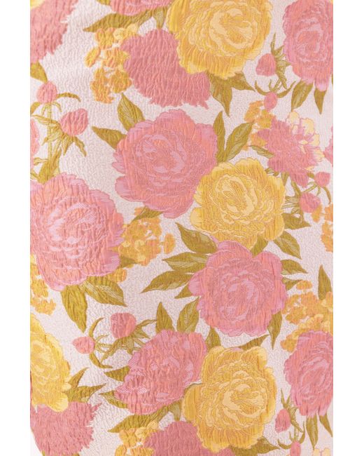 SAU LEE Natural Rosella Jacquard Gown