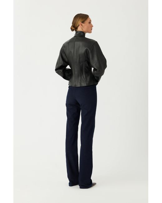SAU LEE Brown Anton Leather Tang Jacket