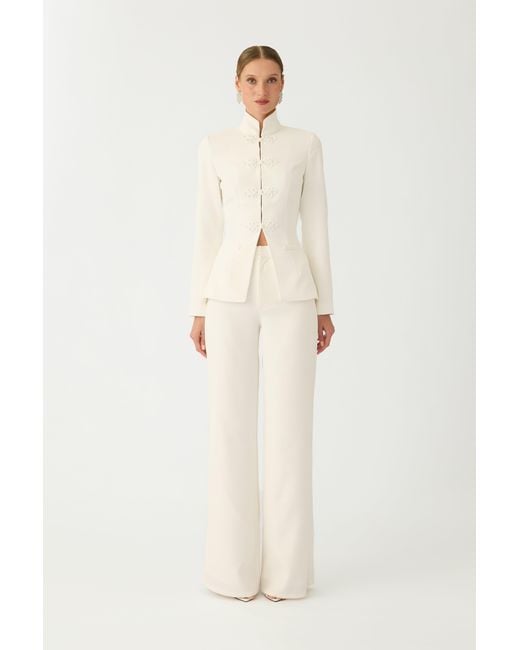 SAU LEE Natural Niope Crepe Pant