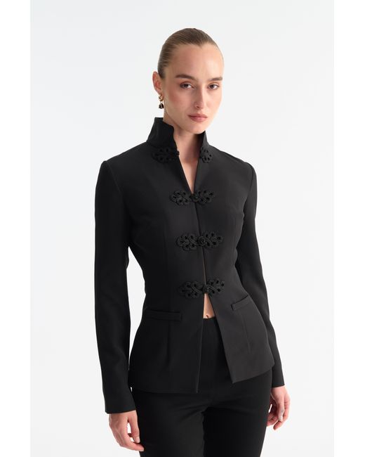 SAU LEE Black Filip Tang Blazer