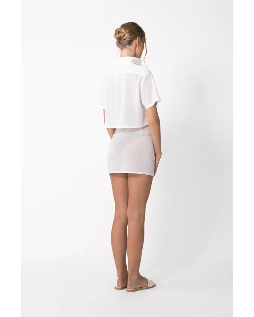 SAU LEE White Devi Top