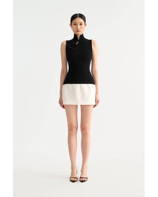 SAU LEE White Yara Knit Top
