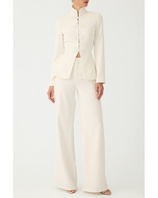 SAU LEE Natural Niope Crepe Pant