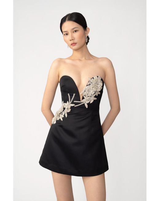 SAU LEE Black Lena Mini Dress