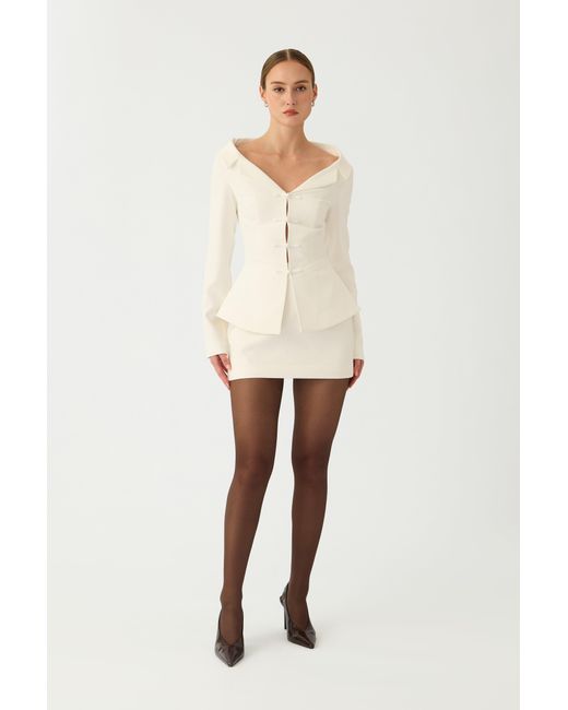 SAU LEE Black Nicola Crepe Top