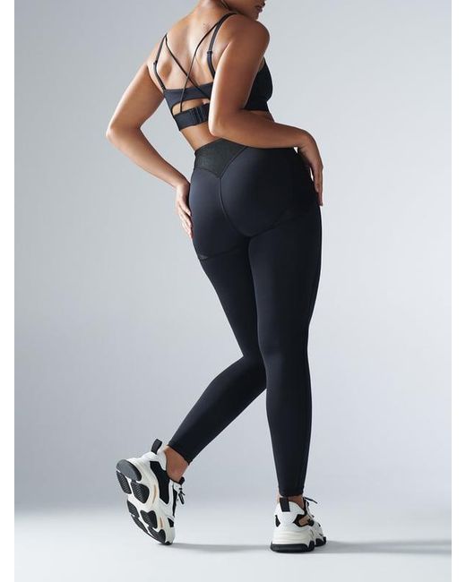 Savage X Black Curve Alert High-waist Rib Leggings