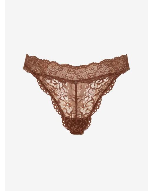 Savage X Natural Soft N' Savage Lace Thong Panty