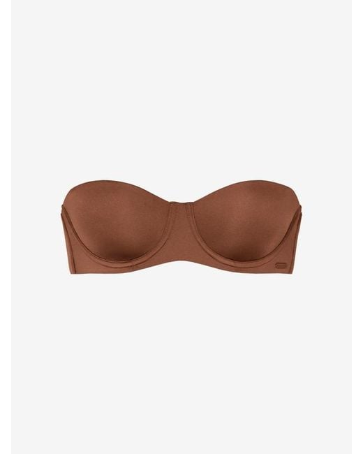 Savage X Brown New Microfiber Strapless Bra