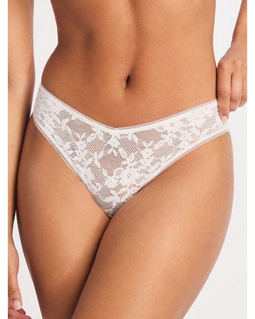 Savage X White Luxe Lace Cheeky Panty