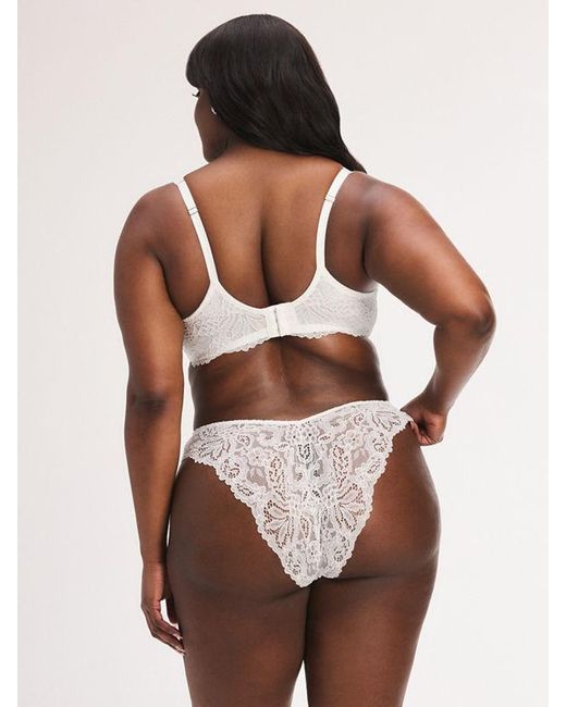 Savage X Brown Romantic Corded Lace Brazilian Knickers