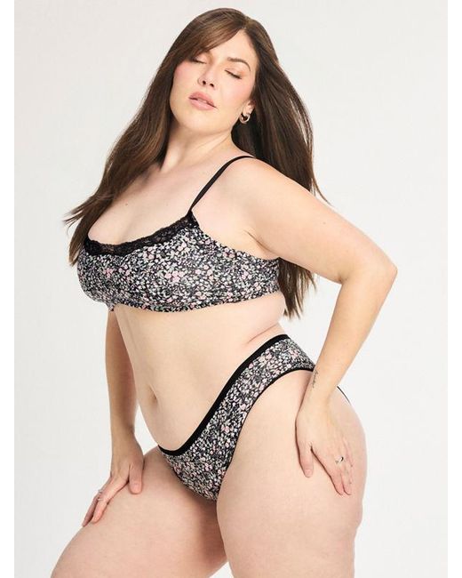 Savage X Gray Cotton Essentials Cheeky Knickers