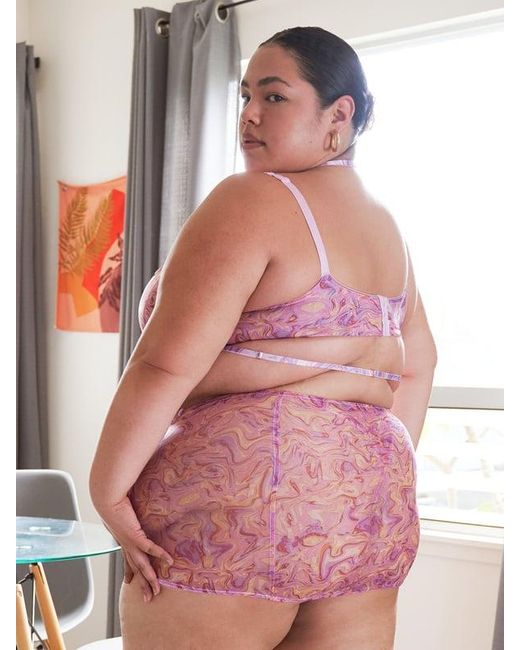 Savage X Pink X-ray Vision Skirted Thong